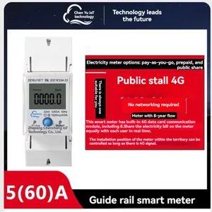 Öffentlicher Stand 4G und Bluetooth intelligenter Vorauszahlungszähler Strom-Leswert Einphasiger 220 V