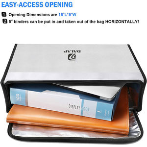 Fireproof Document Bag Thermal Insulated Safety <b>Boxes</b> for Business Large Fireproof Bag Lockable Zipper Home Safes Money Bag - Product Image 4