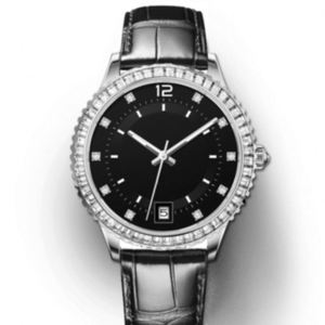 Reloj de Lujo Luminoso para Mujer, con Moissanita, Visualización de Fecha, Mecánico Automático, Correa de Cuero - Product Image 4