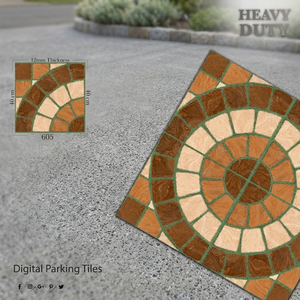 Carreaux de sol en porcelaine gaufrée rustique mat 400x400mm 9mm, qualité export, antidérapants, pour extérieur, revêtement de sol numérique - Product Image 2