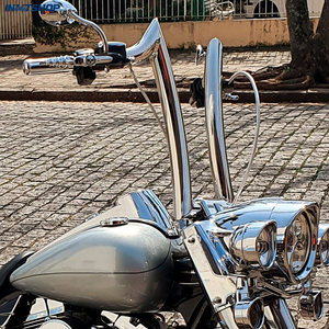 Vente de liquidation de stock australien - Guidons de 14'' et 16'' de haut avec poignées de 2' pour motos <span class=keywords><strong>Harley</strong></span>-<span class=keywords><strong>Davidson</strong></span> - Guidons épaissis à articulation - Product Image 3