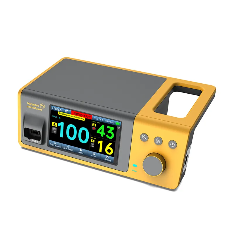 Veterinaire Draagbare Vitale Functies Monitor Pulsoximeter Spo2 Verzadiging Nibp Temp Handheld Dierenarts Monitor Voor Katten Honden Paardenhuisdieren