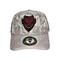 Casquette de baseball unisexe noire sportive en dobby, à visière incurvée, 5 panneaux, motif léopard, 100 % coton, vente en gros