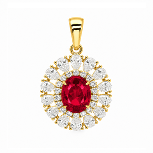 Pendentif de fiançailles en argent 925 avec zircon et pierres précieuses cultivées UM Jewelry, idéal pour un usage quotidien ou comme cadeau d'anniversaire de mariage - Product Image 4