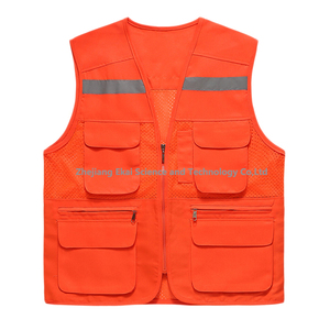 Chaleco <span class=keywords><strong>reflectante</strong></span> de alta visibilidad de malla personalizado para hombre, ropa de trabajo, ropa de construcción, chaleco <span class=keywords><strong>reflectante</strong></span> de trabajo de seguridad con bolsillos y logotipo - Product Image 2