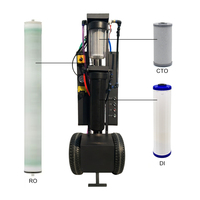 Système de filtration d'eau portable sans TDS à poussion manuelle RO DI CTO pour lavage de voitures, lavage de vitres, lavage de panneaux solaires