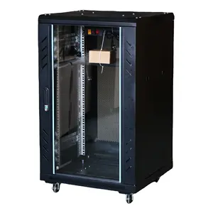 19 Inch Server Cabinet Desk Floor Mountable IT Network Cabinet 27U Sever Rack