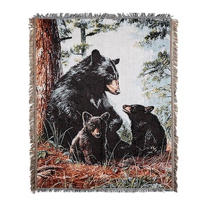 Textiles para el hogar Manta de <span class=keywords><strong>tapiz</strong></span> tejida de la serie Animal personalizada rápida Manta de viaje para acampar - Product Image 1