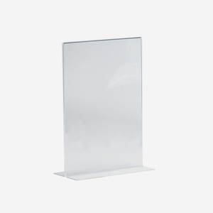 Nhà Máy Giao hàng trực tiếp trong suốt A5 Kích thước nghiêng L hình dạng chủ <span class=keywords><strong>Acrylic</strong></span> bảng giấy chèn <span class=keywords><strong>menu</strong></span> chủ thẻ đăng - Product Image 2