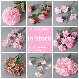 Fleurs artificielles de mariage série rose, roses, lys et tulipes couleur bonbon pour décoration de plafond à domicile, livraison gratuite - Product Image 2