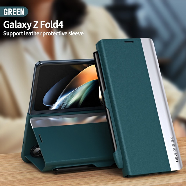For Samsung galaxy Z Fold 4 5 6 7 Phone case Pu Pc Hybrid Full Protective Flip Stand Phone case for Samsung Z Fold 6