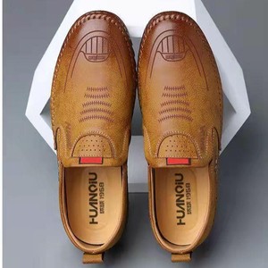 Mocassins pour hommes en PU à enfiler, semelle en caoutchouc, doublure en peluche, motif uni, toutes saisons, tendance - Product Image 4