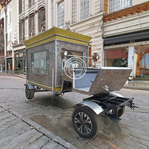 Charrette funéraire électrique chinoise à chevaux, style antique, pour cercueil, avec remorque - Product Image 5