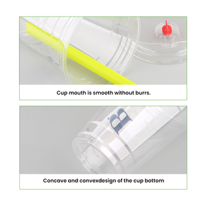 Tasses PLA biodégradables compostables de 12oz 360ml tasse à boire transparente épaissie écologique renouvelable pour l'utilisation de café de café - Product Image 4