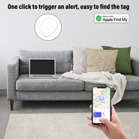 Traqueur Anti-Perte Mini Certifié MFi, Appareil de Localisation Bluetooth Compatible iOS et Google, avec Fonctionnalité « Localiser Mon Hub », Porte-Clés GPS pour AirTag iTag