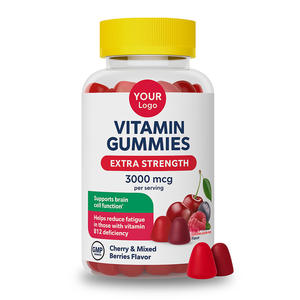 B12 vitamini Gummies 3000mcg ekstra güç enerji ve beyin destek takviyesi 60 Gummies GMP sertifikalı - Product Image 1