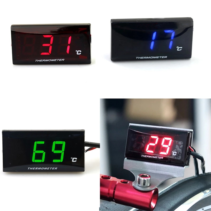 Универсальный мотоциклов инструменты термометр для измерения температуры воды измерительный прибор с цифровым дисплеем датчик адаптер для KOSO