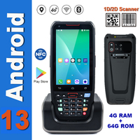 Terminal portable Rugline 4G PDA Android 13.0 avec scanner de codes-barres 2D, Wi-Fi sans fil, Bluetooth, GPS, écran tactile robuste, en stock