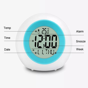 Novelty <strong>7</strong> <strong>Color</strong> <strong>Changing</strong> Back Light Table Touch Sense Kids Digital <strong>Alarm</strong> Desk <strong>Clock</strong> Nature Sound <strong>Alarm</strong> <strong>Clock</strong> - Product Image 5