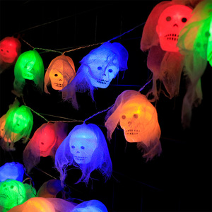 Luces de Cadena con Forma de Esqueleto Fantasma, Luces LED de Hadas con Control Remoto a Pilas para Halloween, Casa Embrujada, Jardín, Fiesta, Decoración Navideña - Product Image 3