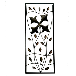 Luxury Rectangular Shape Hanging <b>Framed</b> Floral Gold Decorative Wall <b>Art</b> <b>Framed</b> Iron - Product Image 4