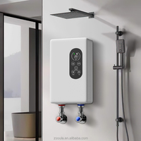Pemanas Air Listrik Instan Pintar 3500W-5500W - Pemanas Air Panas Tanpa Tangki yang Dipasang di Dinding 120V-240V untuk Dapur & Kamar Mandi
