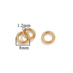 All'ingrosso alla rinfusa 4-8mm anello cerchio in acciaio inox 18K placcato oro fai da te accessori personalizzati gioielli creazioni - Product Image 4