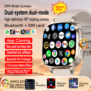 <span class=keywords><strong>Smartwatch</strong></span> S99 <span class=keywords><strong>con</strong></span> Rete 4G, Android 13, Slot per SIM, Navigazione <span class=keywords><strong>GPS</strong></span> AI, Fotocamera Rotante da 5MP, Chiamate Video Bluetooth - Product Image 2