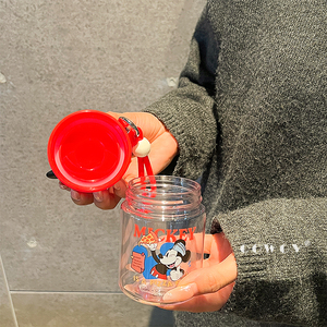 Vaso Infantil de Tritán con Diseño de Dibujos Animados de <span class=keywords><strong>Disney</strong></span>, 290 ml, Botella de Agua con Tapa para el Regreso a Clases y Regalos - Product Image 5