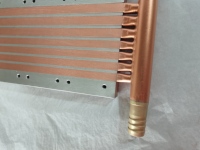 Radiateur à plaques refroidi par eau en aluminium et cuivre avec robinets en laiton, conçu sur mesure