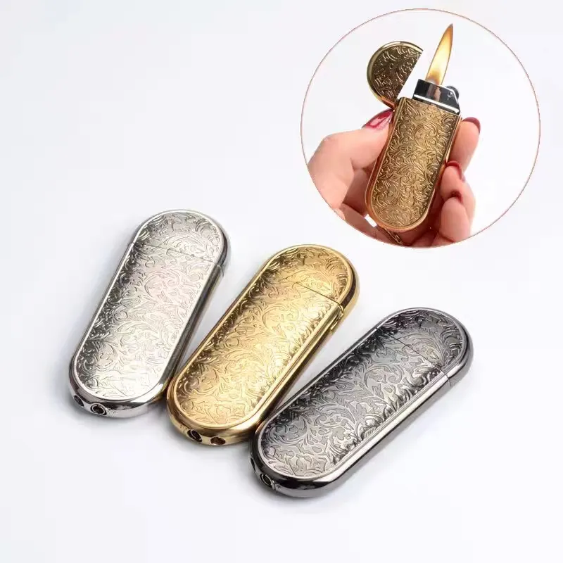 Ultra-Dunne Opblaasbare Aansteker Dame Mini Aansteker Gas Bijgevuld Kleine Sigarettenaansteker