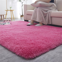 Tapis de salon moderne en laine/soie, fabriqué à la machine, à poils longs, résistant aux taches, vente en gros