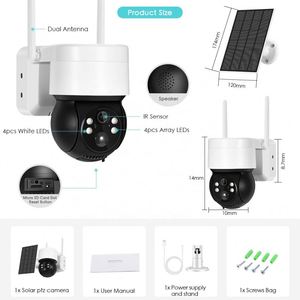 Cámara Solar CCTV Q6Max con Licencia <span class=keywords><strong>Ankar</strong></span> Icsee Wifi H.265 Luz Nocturna 360° Trail Wifi/4G 4K Cámaras IP Exteriores 5G 5M - Product Image 6