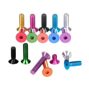 Pernos de máquina hexagonales avellanados de aleación de aluminio anodizado brillante M4 M5 M7 para montaje de equipos electrónicos - Product Image 4