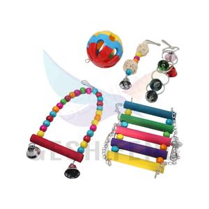 GSF sıcak satmak renkli G-2307 oyuncak seti kuşlar için doğal çiğneme Bite orta kuş kafesi kuş papağan oyuncaklar asabilirsiniz - Product Image 6