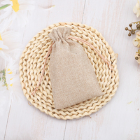 Sac en toile de jute naturelle écologique avec logo personnalisé, pochette réutilisable en toile de jute pour cadeaux de mariage, bijoux, herbes aromatiques