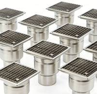 Siphon de sol commercial en acier inoxydable à haut débit, anti-odeur et anti-blocage, pour cuisines centralisées et ateliers alimentaires – Vente directe usine