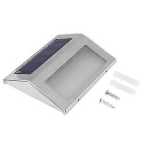 Lampe solaire pour escalier, lumière murale extérieure 3LED, acier inoxydable, éclairage de jardin, lumière de marche, éclairage solaire LED pour cour - Product Image 4
