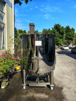 Réservoir de stockage en acier inoxydable de 1000 L à couvercle semi-ouvert, chauffage sous pression, roues pour le stockage de produits chimiques, parfumés et cosmétiques