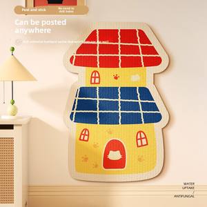 Rascador para Gatos de Fieltro con Diseño de Dibujos Animados: Duradero, Sin Pelusas, Adhesivo Vertical para Pared, Protege los Sofás de Arañazos de Gatos - Product Image 2