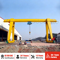 Pont roulant monopoutre extérieur sur rail avec palan électrique pour la manutention des matériaux dans les travaux de construction industrielle