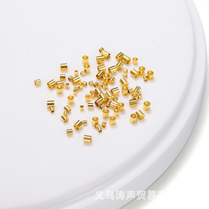 Tubes de positionnement en acier inoxydable plaqué or, perles de séparation pour la fabrication de bijoux, fournitures de perlage, diamètre 5 mm - Product Image 2