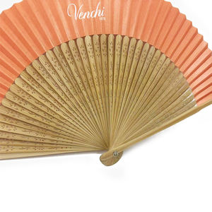 Ventilateur à main en papier de liquidation B2B Logo imprimé personnalisé Bambou Cadeau promotionnel Portable Pliant Décoration intérieure - Product Image 5