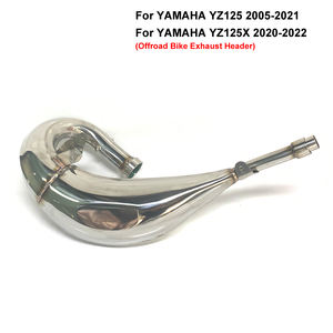 Tube de raccordement d'échappement pour <span class=keywords><strong>moto</strong></span>, <span class=keywords><strong>coude</strong></span> d'échappement Yz125 2005-2021 en acier inoxydable pour Yamaha YZ125 YZ125X - Product Image 3