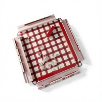 Support de rangement portable pour tuiles de mahjong en acrylique, moderne, luxueux, écologique et durable, ensemble de 4 pièces
