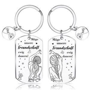 Porte-clés avec citation inspirante, en acier inoxydable, étiquette métallique gravée, porte-clés pour meilleur ami, cadeau familial, souvenir, vente en gros - Product Image 5