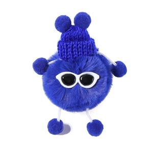 Pour <span class=keywords><strong>Amazon</strong></span> transfrontalière INS petite boule de charbon poupée sac accessoires lapin fourrure lunettes de soleil elfe pendentif en peluche porte-clés Stock pour - Product Image 2