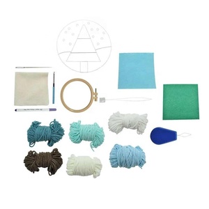 Juego de árbol de Navidad, Santa Claus, alce, muñeco de nieve, punzón, bordado, Kits de artesanía, conjunto de herramientas para fiesta para principiantes - Product Image 6