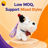 Hund Plüsch-Anhänger Niedlicher Welpe mit Fliege und Strickmütze – Individuelle OEM/ODM-Geschenktüten-Accessoires – Großhandel Stofftier-Lieferant
