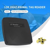 Lecteur RFID LF Bolan longue portée 134,2 KHz étanche pour animaux, scanner d'étiquettes auriculaires 50 cm pour la gestion du bétail (bovins, ovins, porcins)
